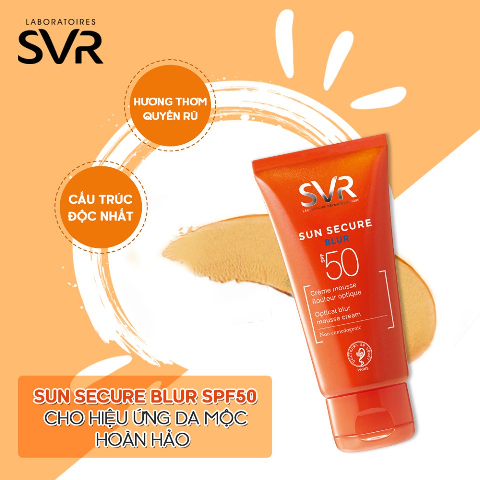 Kem chống nắng che khuyết điểm SVR Sun Secure Blur SPF 50