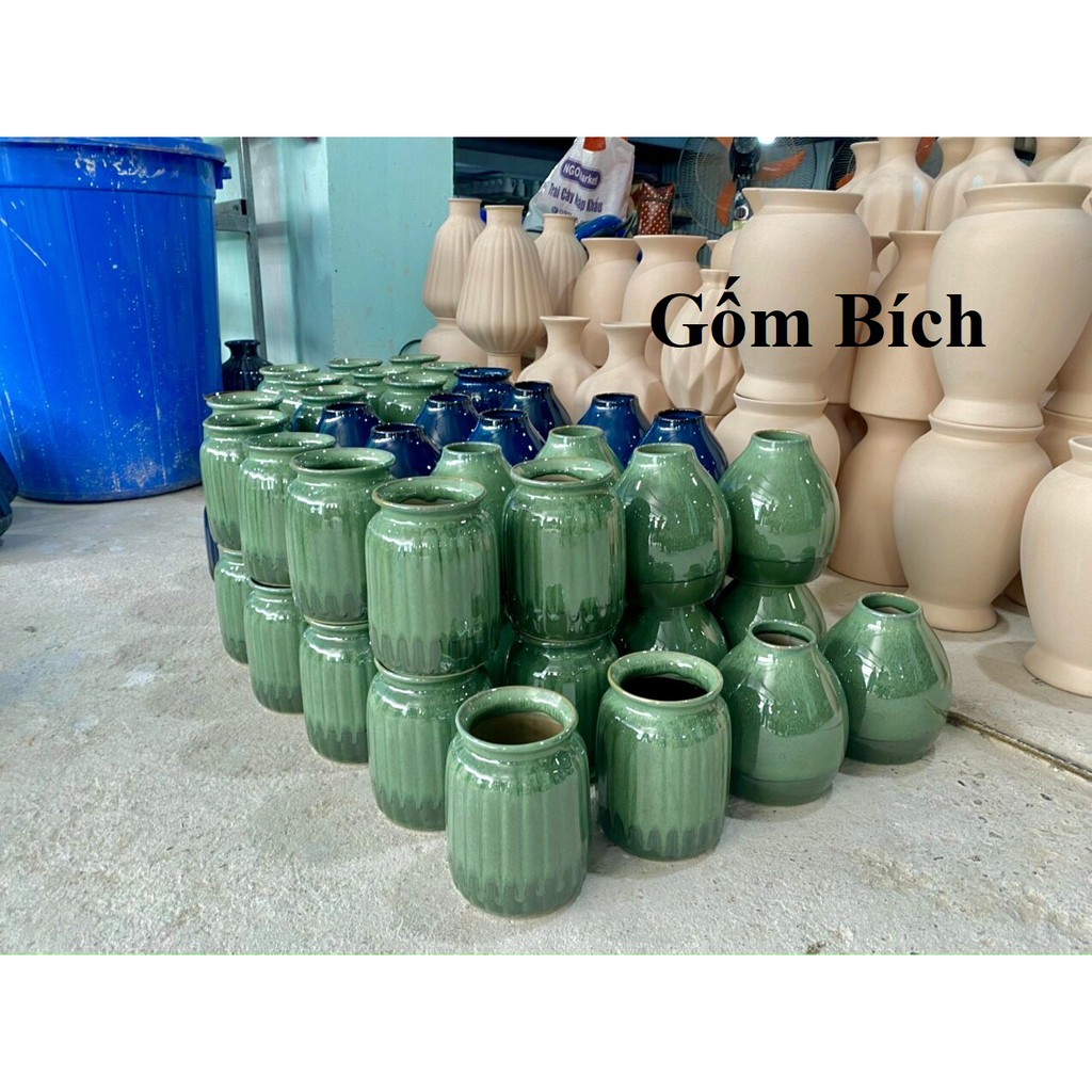 Bình Hoa Lọ Hoa Sứ Nhiều Mẫu Dáng Nhỏ Xinh Men Thiên Thanh Gốm Sứ Bát Tràng - Gốm Bích