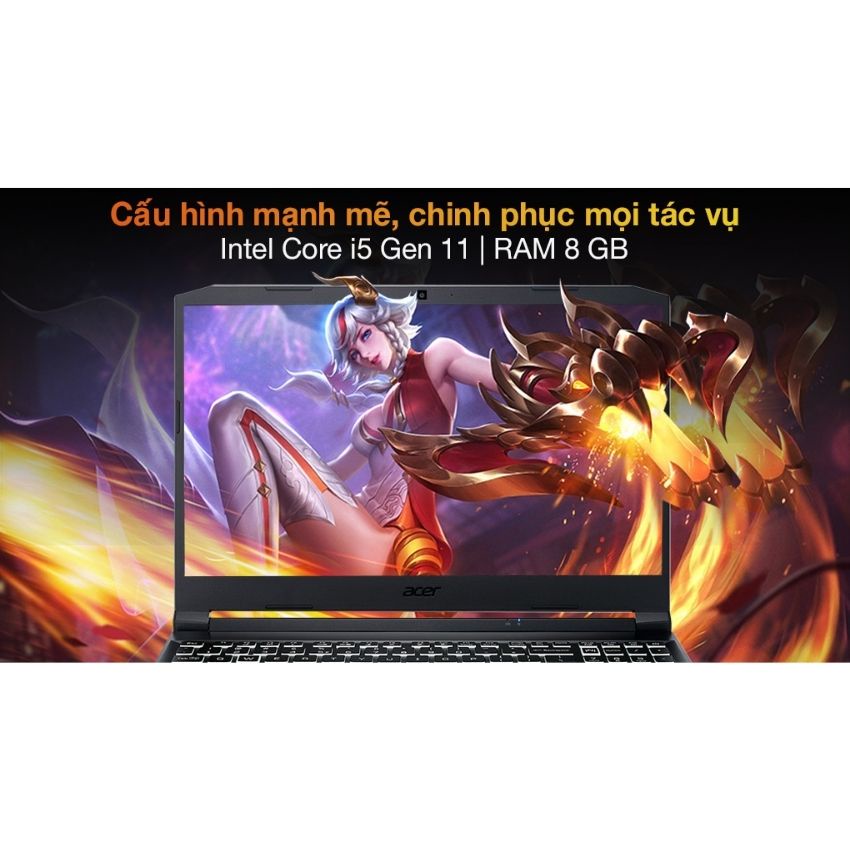 [ TẶNG VOUCHER 150K ] Laptop Acer Nitro 5 Eagle AN515-57-54MV (NH.QENSV.003)/ Black/ Intel Core i5-11400H