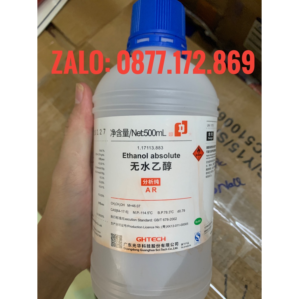 Hóa chất Ethanol absolute Cồn tinh khiết C2H5OH