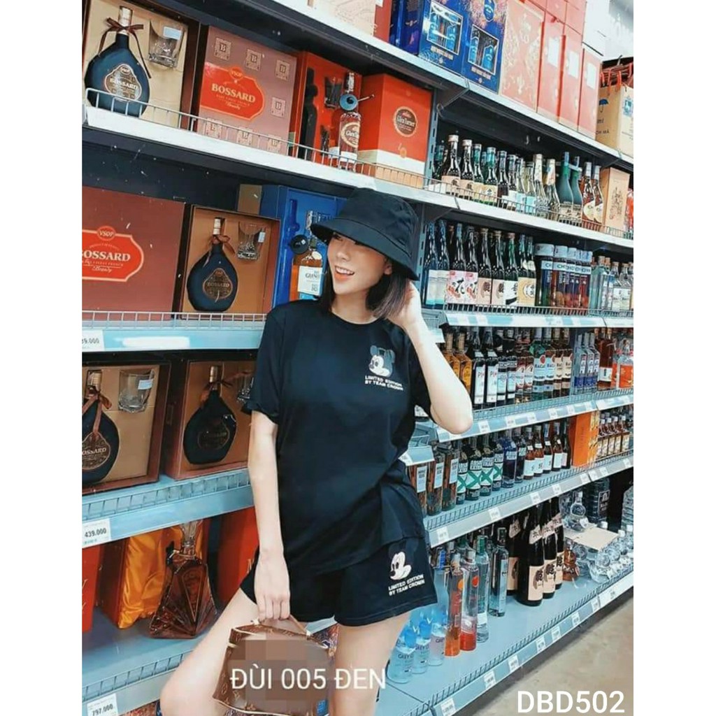 [ Ban Chạy] Đồ Bộ Mặc Nhà In Áo Quần Hình Chuột Dễ Thương Đủ Màu Size 40-65kg - DBD502 | BigBuy360 - bigbuy360.vn