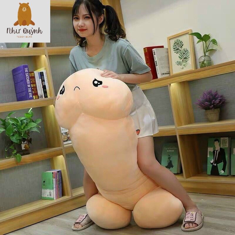 Gấu Bông Kiu Con Ciu Dài Size 90cm 1m3 Siêu To Khổng Lồ, Gối Ôm Con Ciu Hàng Cao Cấp