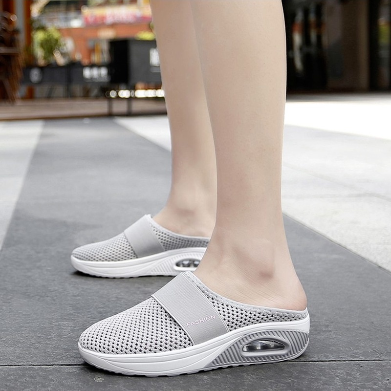 Giày lười đi bộ đệm khí chỉnh hình size lớn thời trang dành cho nữ
