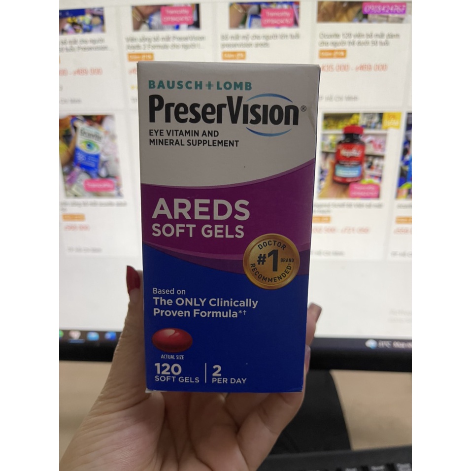 Thanh lý bổ mắt  preservision areds soft gel 120 viên