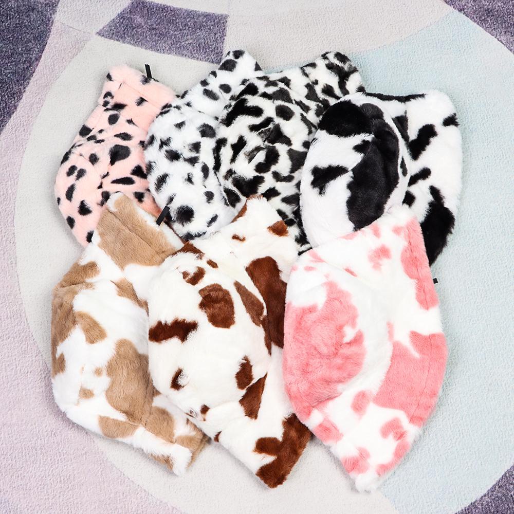 YVE Mũ Bucket Lông Giả Mềm Mại Thời Trang Mùa Đông