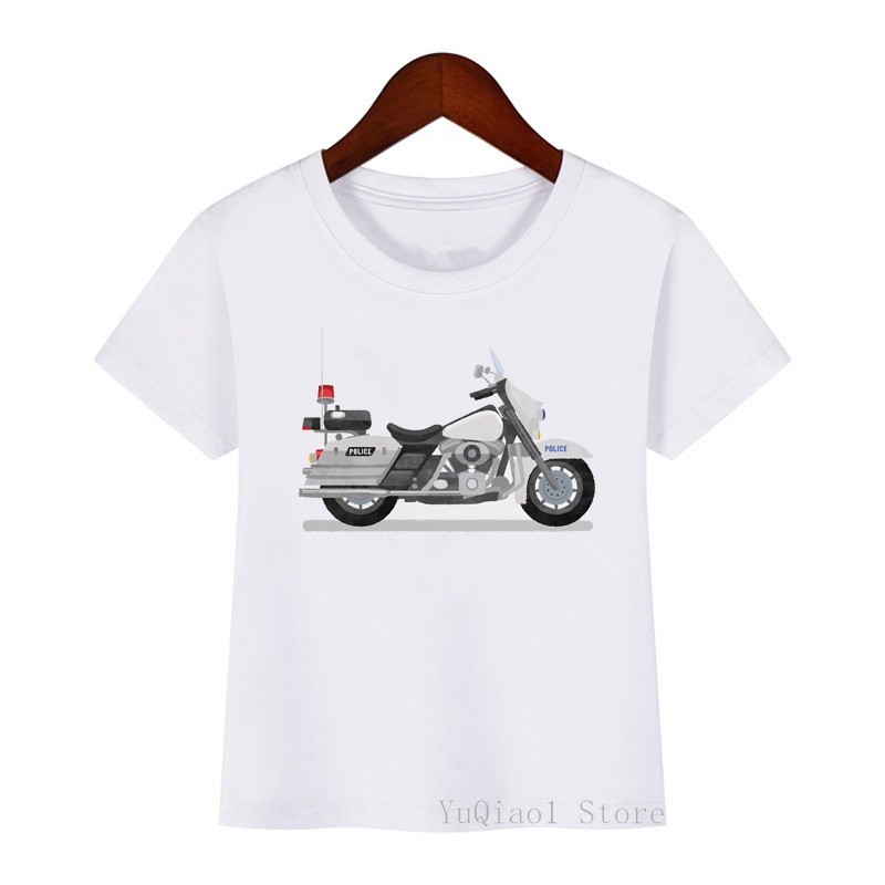 Áo Thun Tay Ngắn In Hình Xe Cứu Hỏa / Xe Cứu Hỏa / Xe Cứu Hỏa Cá Tính Cho Bé Trai