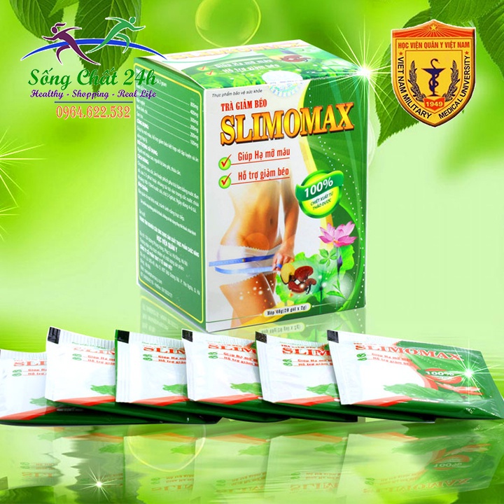 Trà Giảm Cân Slimomax Học Viện Quân Y [CHÍNH HÃNG] - Sống Chất 24h