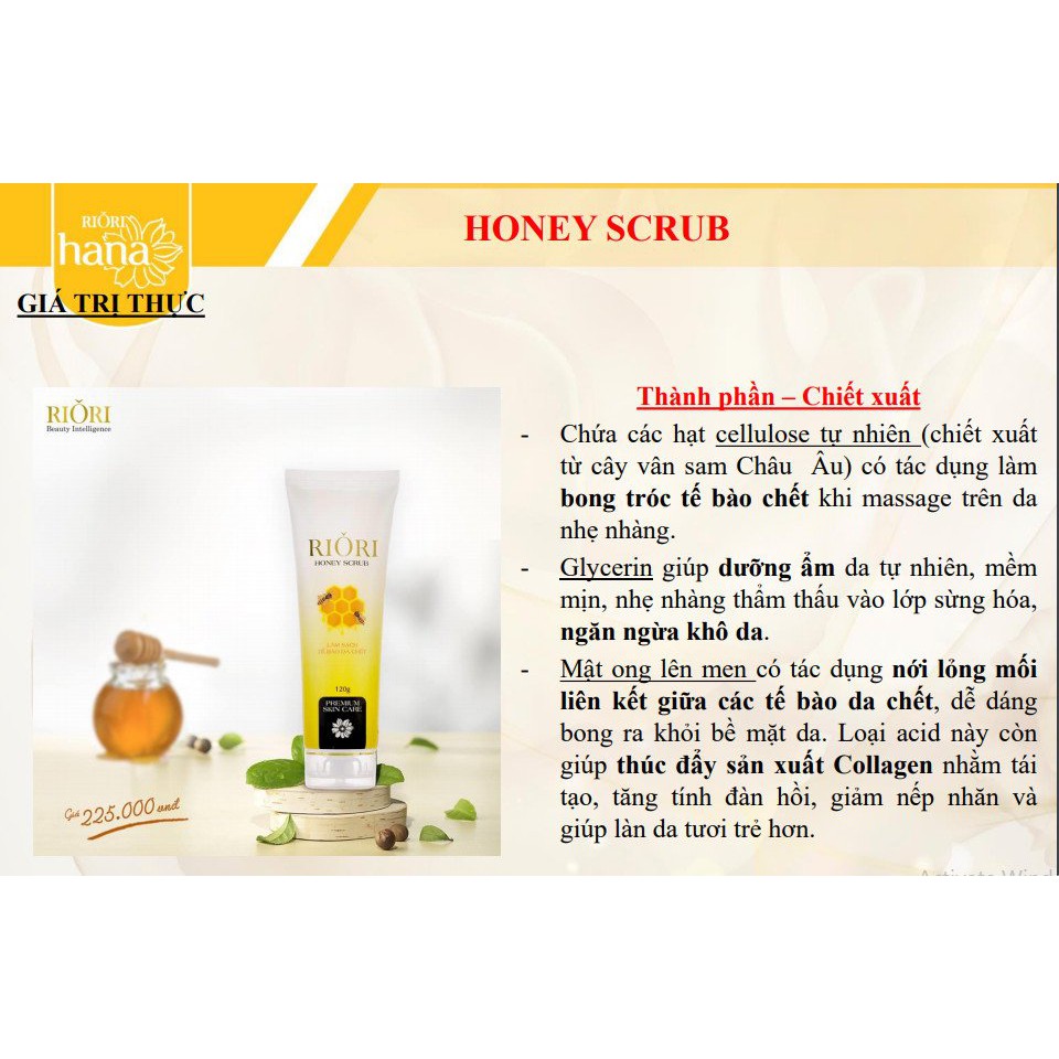 Tẩy Tế Bào Chết Mật Ong RIORI HONEY SCRUB 120g