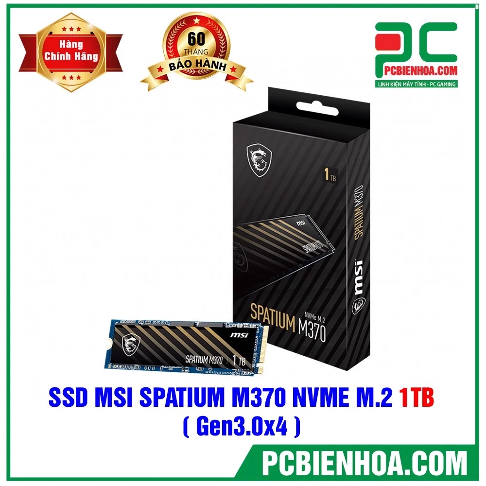 [Mã 255ELSALE giảm 7% đơn 300K] SSD MSI SPATIUM M370 NVME M.2 1TB ( GEN3.0X4 )