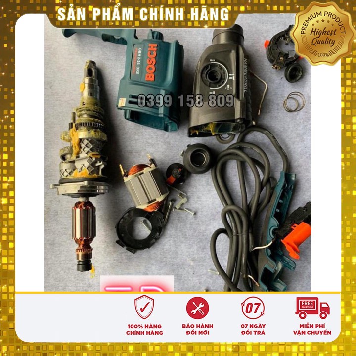 [ FREE SHIP ] Máy khoan bê tông BOSCH  2-26 ,3 chứcnăng 800W 100% Lõi đồng tặng 2 mũi khoan bê tông