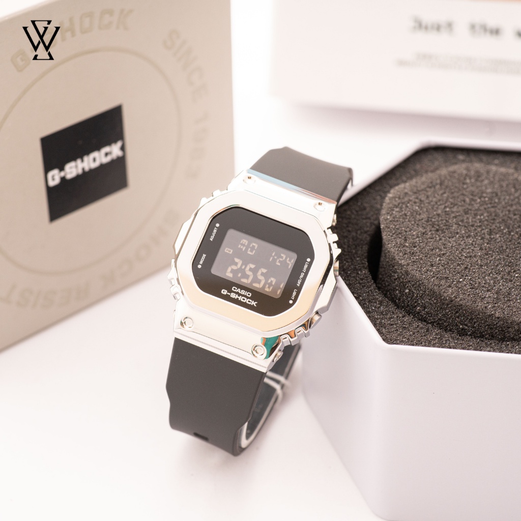 Đồng Hồ Điện Tử Nam Casio G-Shock WATCHSTORE GM-S5600-1DR Thiết Kế Mặt Kính Khoáng 43.8mm, Dây Nhựa, Vỏ Thép Không Gỉ