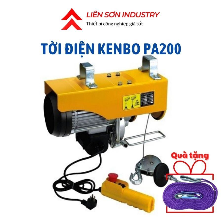 Tời điện treo KENBO PA200 tải trọng tối đa 160kg, cáp dài 12 mét, 30 mét
