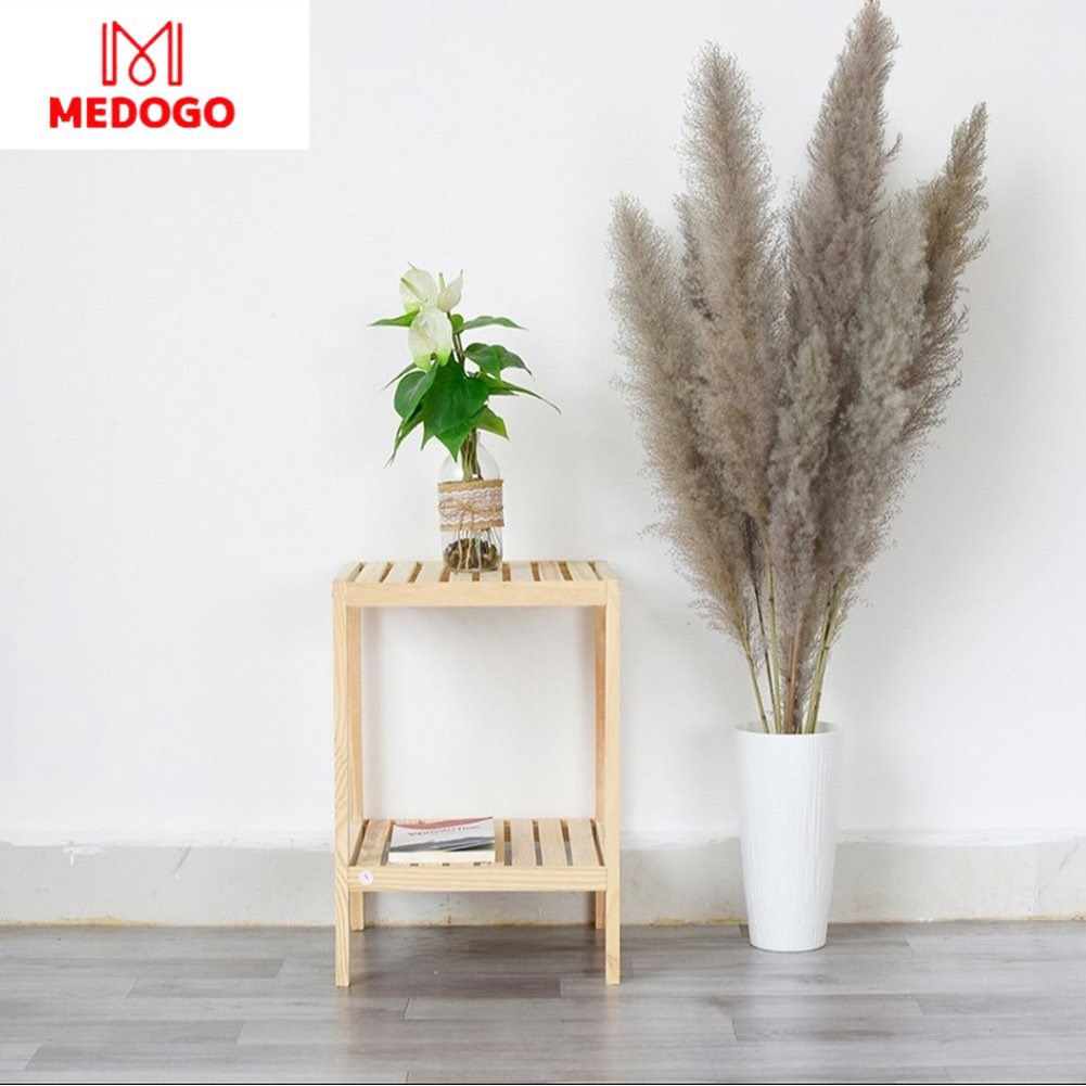 Kệ để đồ đầu giường 2 tầng, kệ gỗ đa năng MEDOGO để đồ trang trí phòng ngủ chất liệu gỗ thông nhập khẩu cao cấp Medogo T