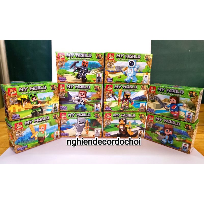 Lego miniworld, bộ 10 hộp lego. Cam kết đẹp như ảnh. Mini world