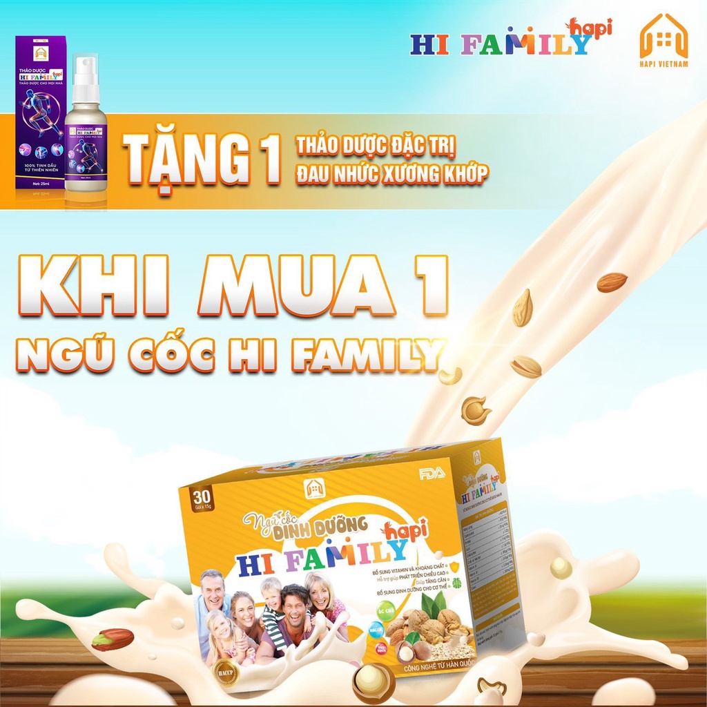 Babyplus BABY PLUS Sữa Hạt Dinh Dưỡng Hi Family Hapi Hấp thụ vào con Tăng Đề Kháng Giảm Stress Lợi Sữa Phục Hồi Sức Khoẻ