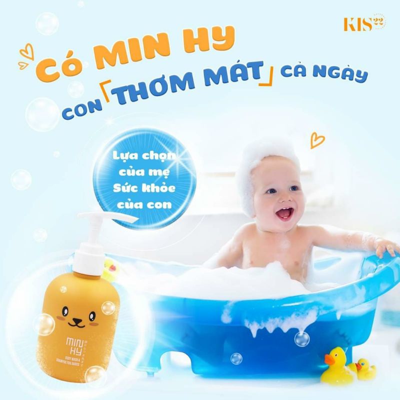 Sữa tắm gội toàn thân MinHy , Min hy cho bé viêm da cơ địa, rôm sảy Minhy 250ml