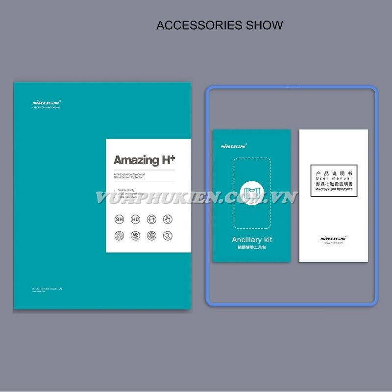Kính cường lực Nillkin Amazing H+ cho iPad Pro 11.0 12.9 inch 2018 2020 2021 10.9 10.5 10.2 Gen 7 8 9.7 Mini Air 3 4 5 6