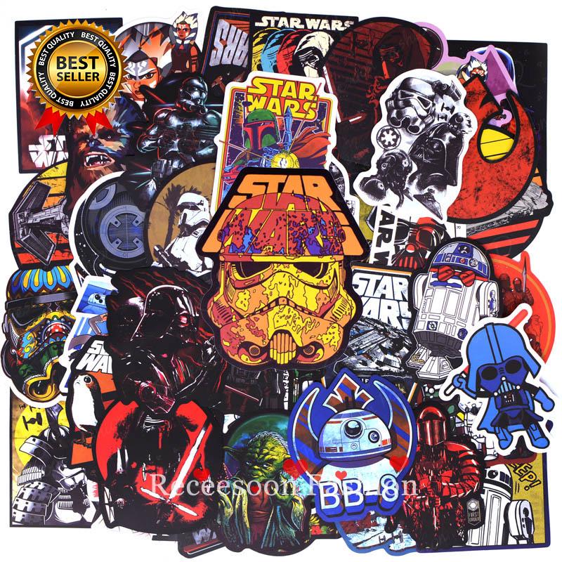 Bộ 100 miếng sticker dán hình Star Wars dùng dán laptop , xe đạp