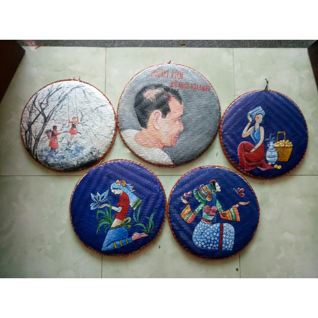 Mẹt tre vẽ món ăn trang trí nhà hàng quán bia