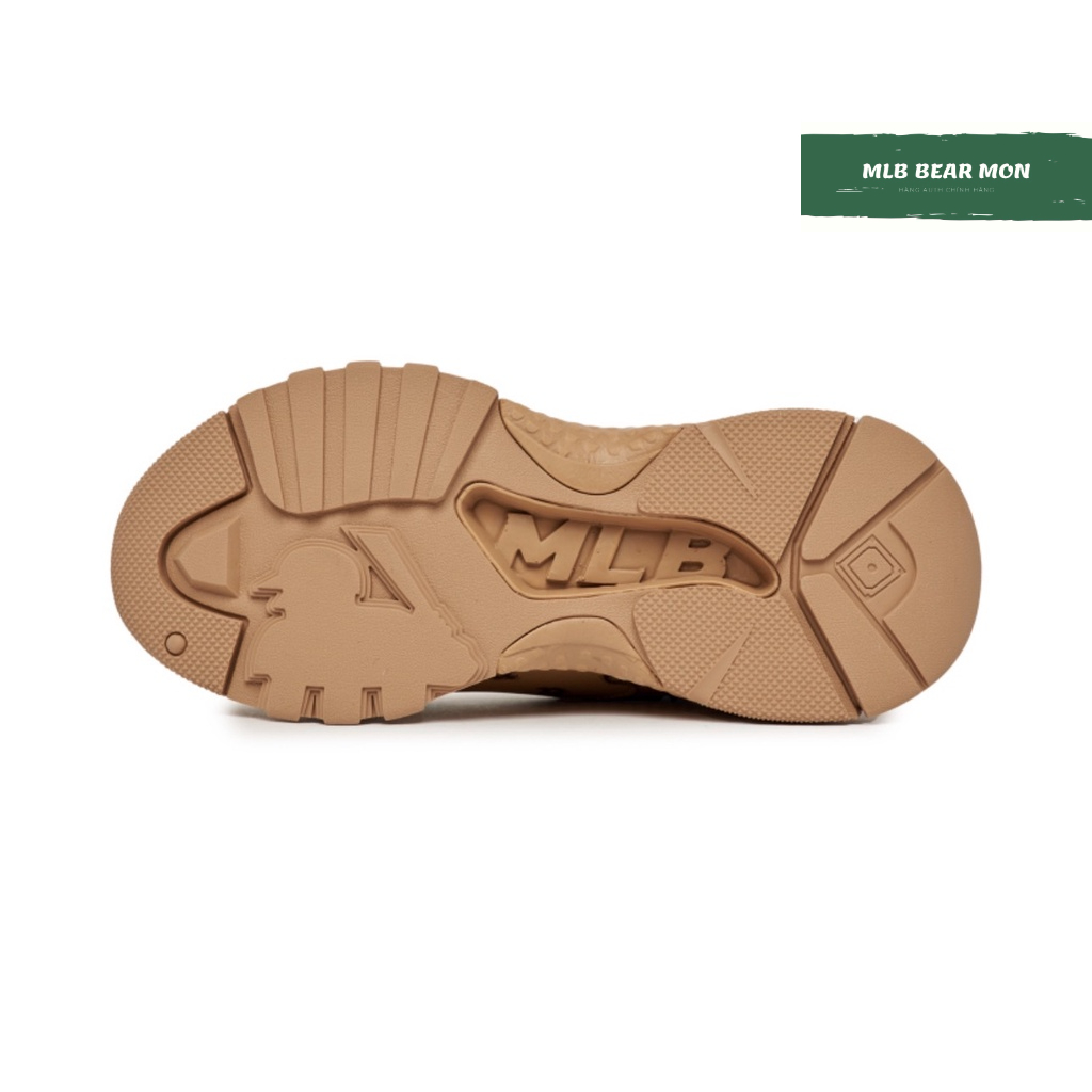 Giày MLB Big Ball Chunky Monotive Boston Red Sox Màu Nâu Logo Chữ B màu xanh dương 3Ashmnp3N-43Brn