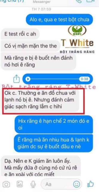 Bột trắng răng T White