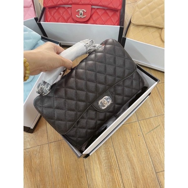 Túi chaneoo da sần size 25