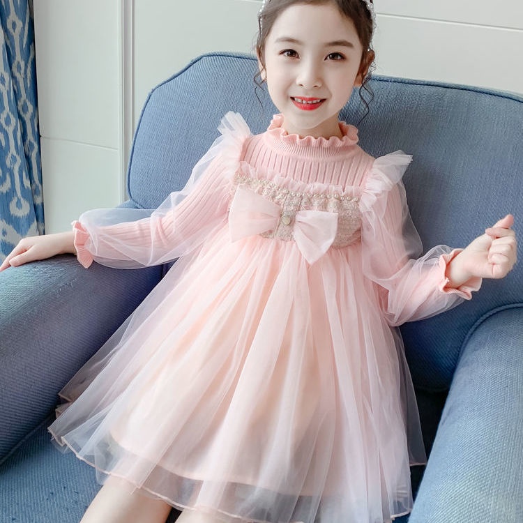 Đầm công chúa phong cách Tây Âu thời trang thu đông đáng yêu dành cho bé gái 3-5 - 6-7 - 8-9 Tuổi