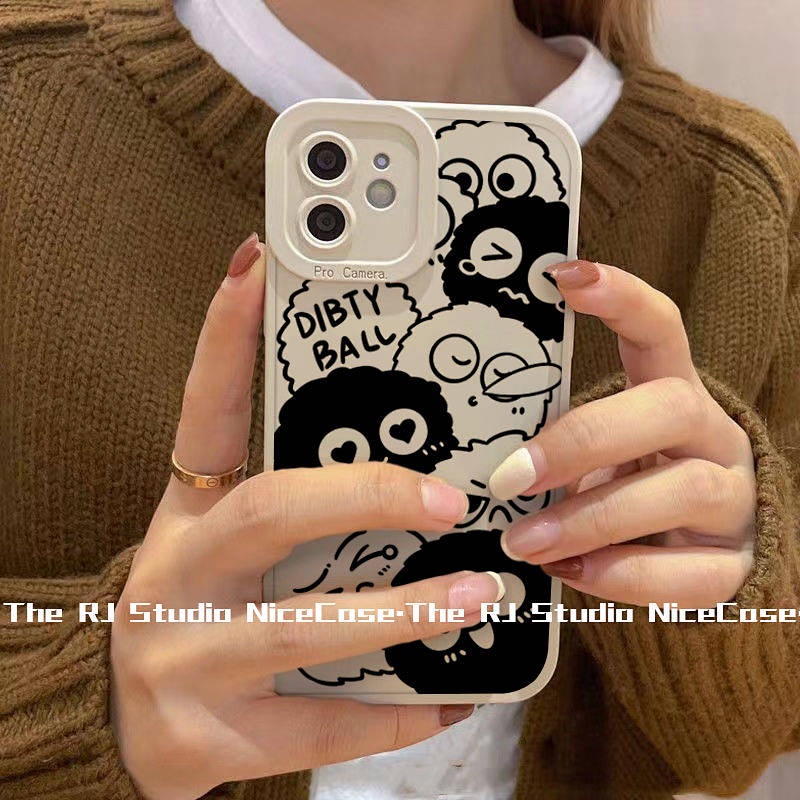 Xiaohongshu Cute Briquette Iphone13 Phone Case XR Apple 12 All-Inclusive 11pro Female Xsmax Set 7/8/6P LV3A
