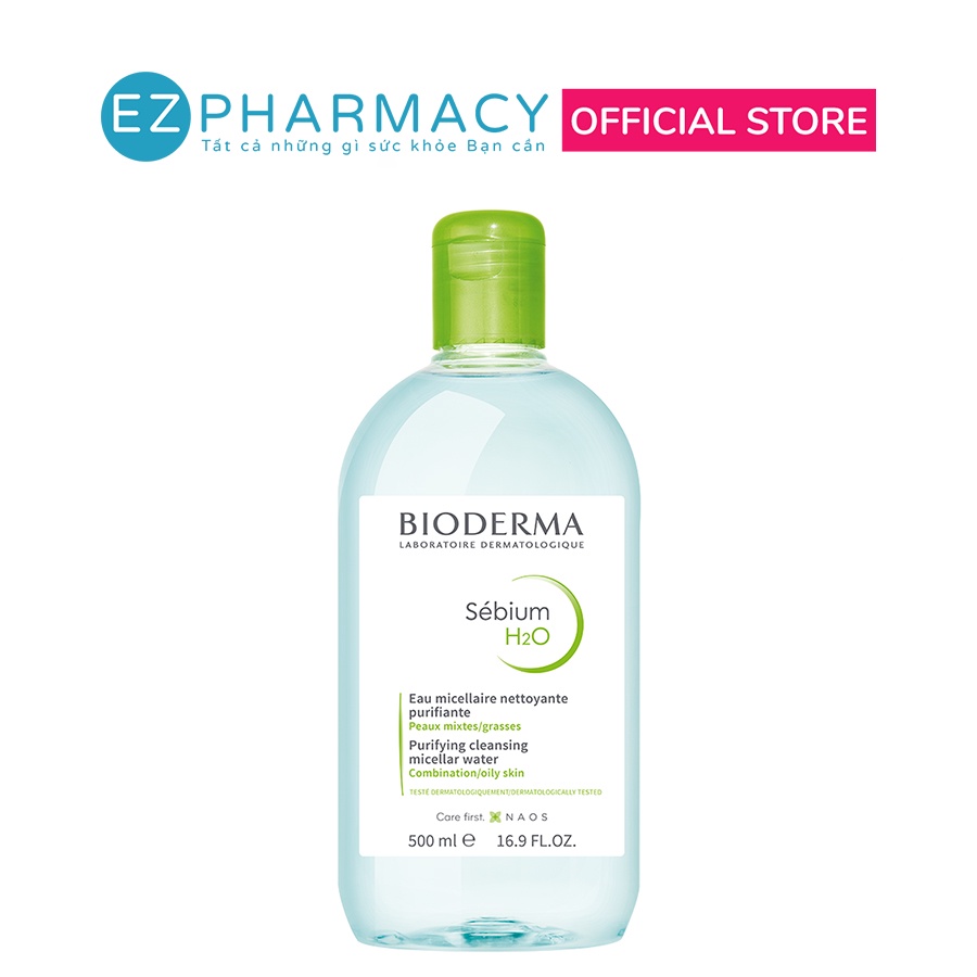 Bioderma - Nước tẩy trang công nghệ Micellar Bioderma Sebium H2O 500ml - cho da hỗn hợp dầu mụn