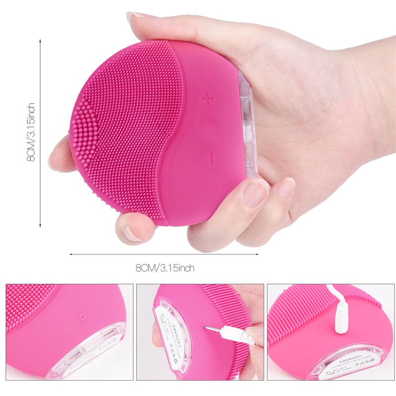 Máy làm sạch lỗ chân lông Silicone, Máy rửa mặt silicone Hàn Quốc