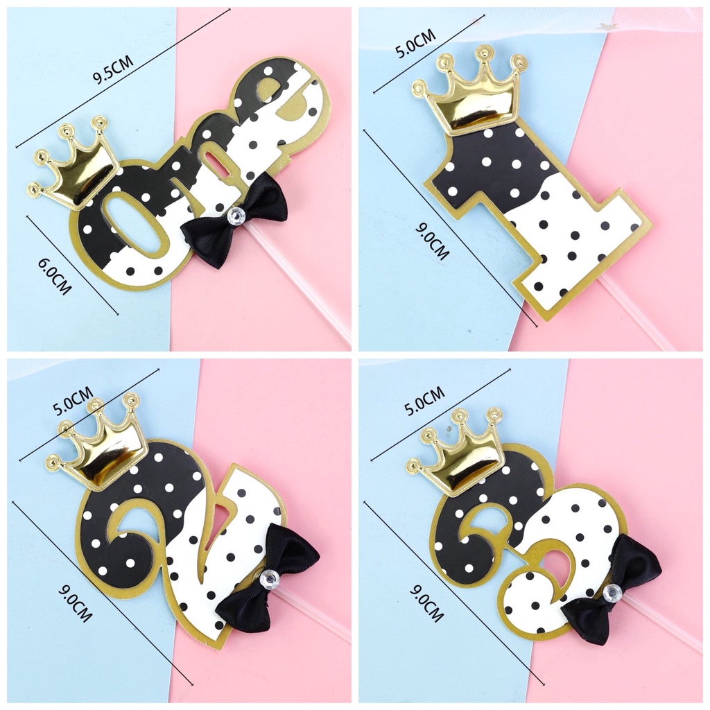 [SIÊU RẺ❤️] – Que cắm số vương miện - Trang trí bánh sinh nhật bánh kem