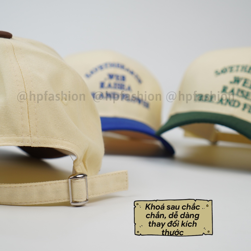 Mũ lưỡi trai ❤️ Nón kết phối màu thêu chữ SAVE THE EARTH chất kaki cao cấp form unisex nam nữ N91 - Happy Style
