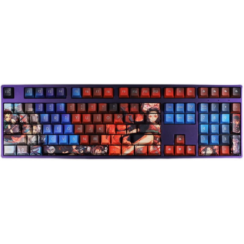 Demon Slayer Keycaps Cherry Profile Kamado Nezuko Anime Gradient Color PBT Thuốc nhuộm thăng hoa Bàn phím cơ học Keycaps