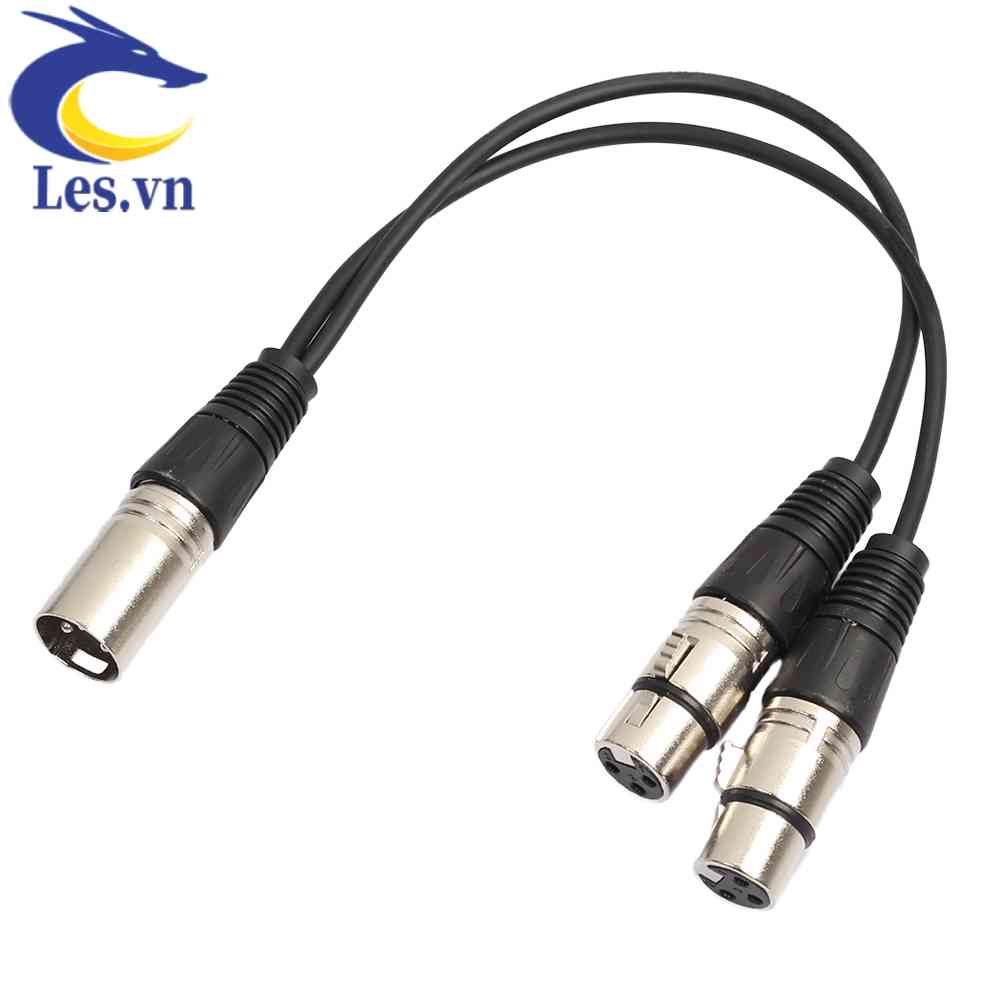 Cáp Nối Dài XLR 3 Pin Male Sang 2 XLR Female