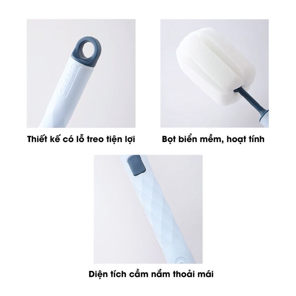 Cọ Rửa Bình Sữa Mút Xốp Siêu Sạch