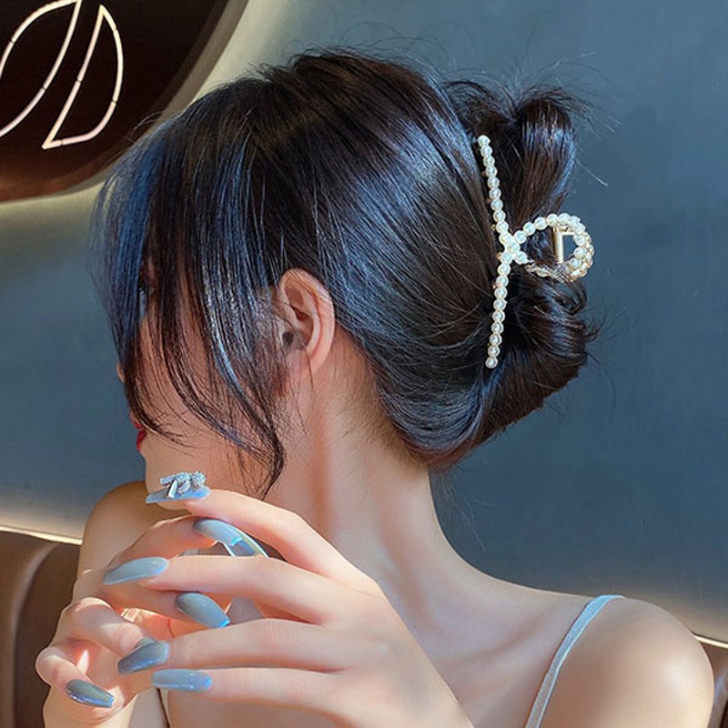 Kẹp tóc đính đá và ngọc trai giả thời trang Hàn Quốc dành cho nữ