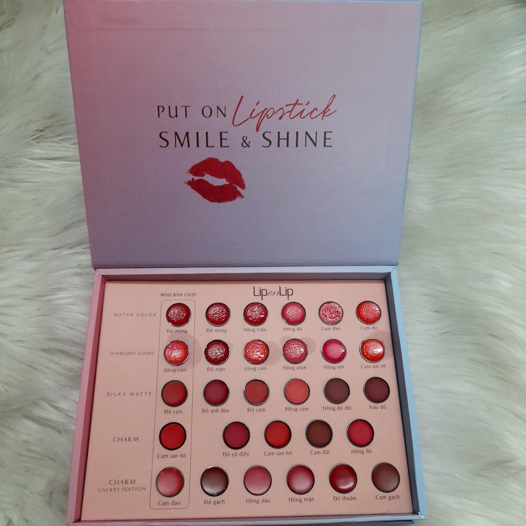Bộ sưu tập son 42 màu Lip On Lip và Miracle Apo