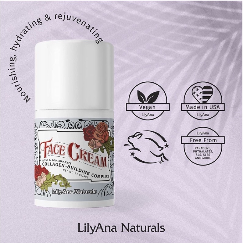 Kem dưỡng ẩm săn chắc và làm sáng da mờ thâm LilyAna Naturals Face Moisturizer 48g USA