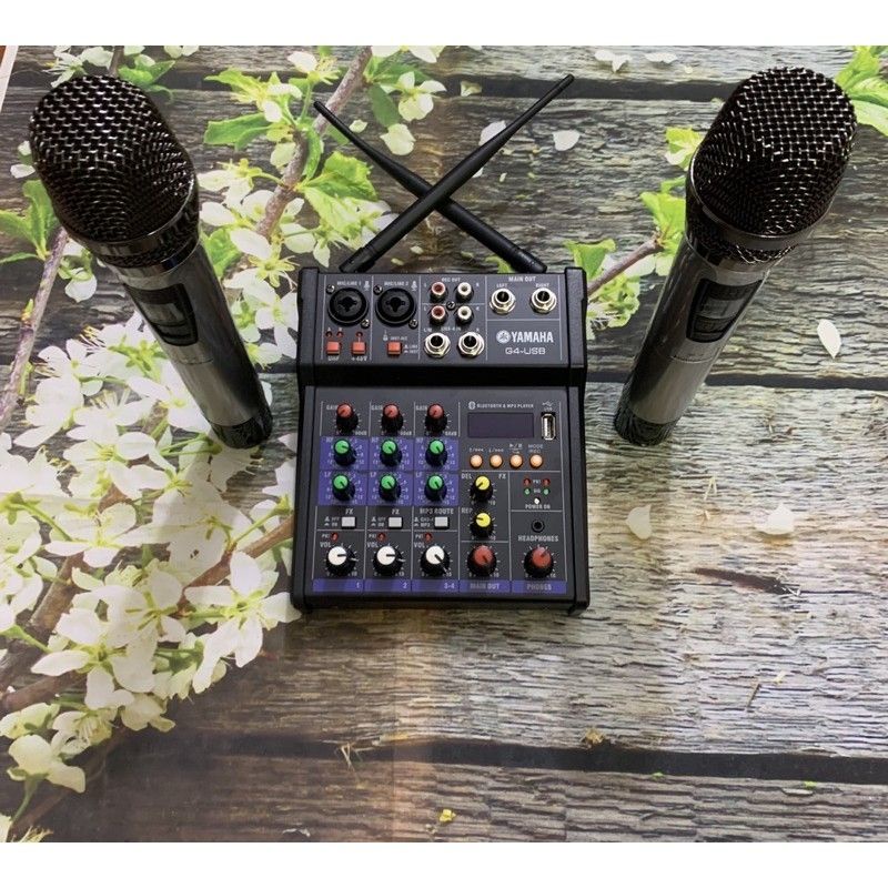 Mixer G4 Bluetooth kèm hai mic không dây âm thanh cực đỉnh