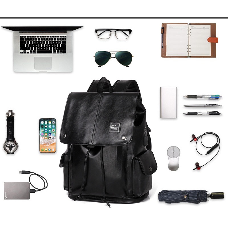 Balo nam thời trang da lv PUKA cặp da nam cao cấp phong cách đeo vai trẻ trung unisex