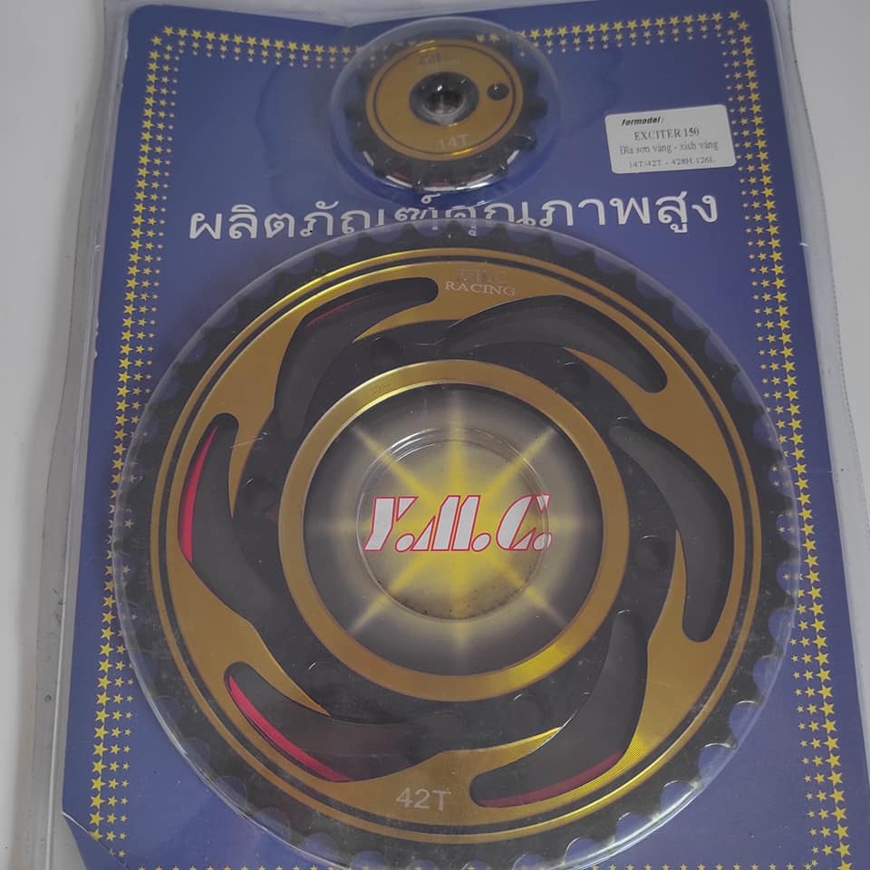 Bộ Nhông sên đĩa exciter 150, winer, nhông xích vàng