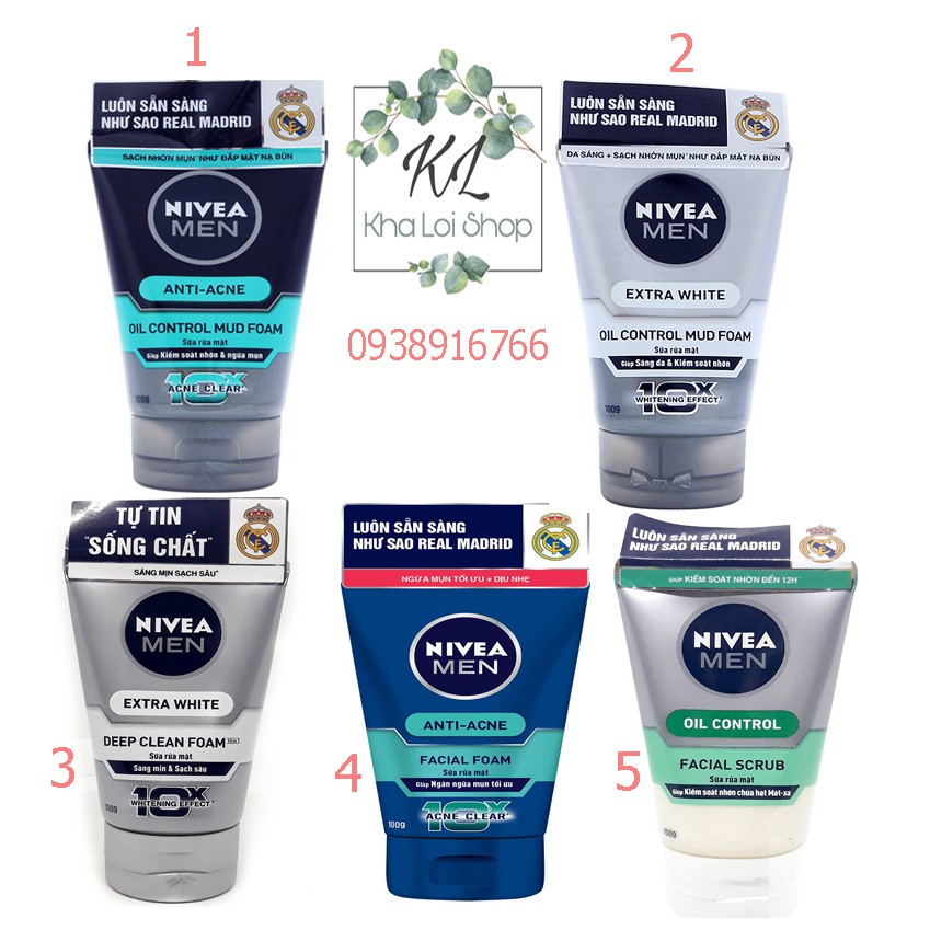 Sữa Rửa Mặt nivea For Men 100g ( mẫu cũ )