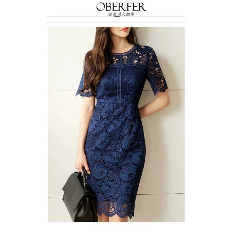 Váy đầm ren trung niên, váy đầm dự tiệc sang trọng