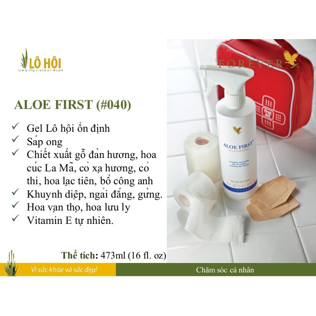 [CHÍNH HÃNG] XỊT KHOÁNG Làm Dịu Da Aloe Firts. #040Flp. 473ml.