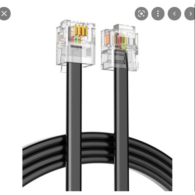 Dây cáp tín hiệu điện thoại để bàn bấm sẵn 2 đầu RJ11  Đặt số lượng là số mét