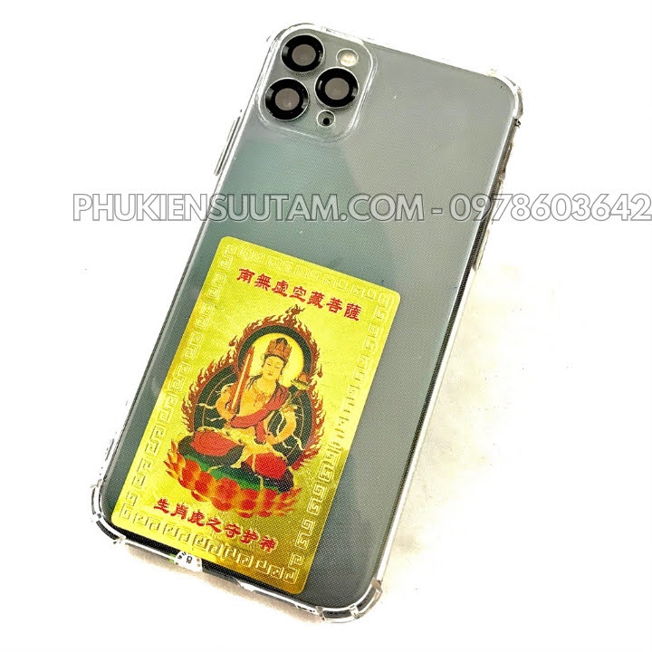 Thẻ Kim Bài Phật Bản Mệnh Tuổi Dần - Phật Hư Không Tạng Bồ Tát, kích thước: 8.2cmx5.2cmx0.5cm - SP005718