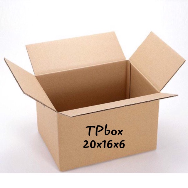 Thùng giấy carton size 20x16x6cm - Bộ 20 hộp đóng hàng