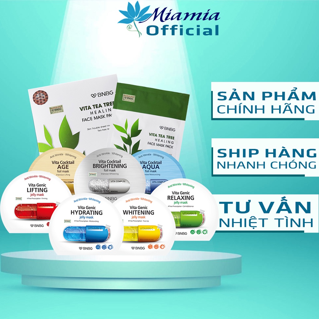 Mặt Nạ BNBG Hàn Quốc Mặt Nạ Tràm TrBNBG Cấp Ẩm Dưỡng Trắng Chống Lão Hóa Nhập Khẩu Chính Hãng