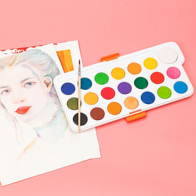 Bảng màu nước DELI EC10-12/ EC10-21 12 màu sắc khác nhau đa năng