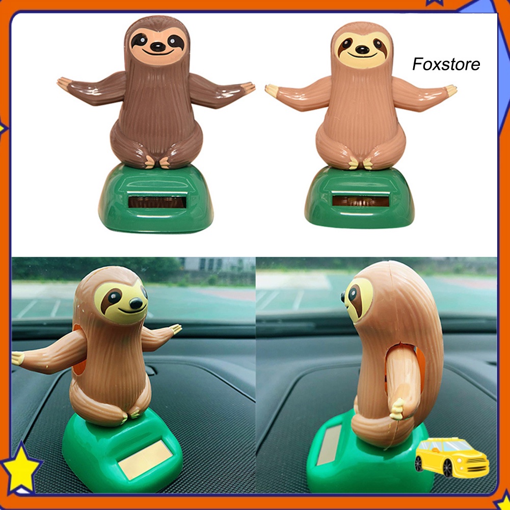 Đồ trang trí con lười hoạt hình sử dụng năng lượng mặt trời dùng trang trí xe hơi